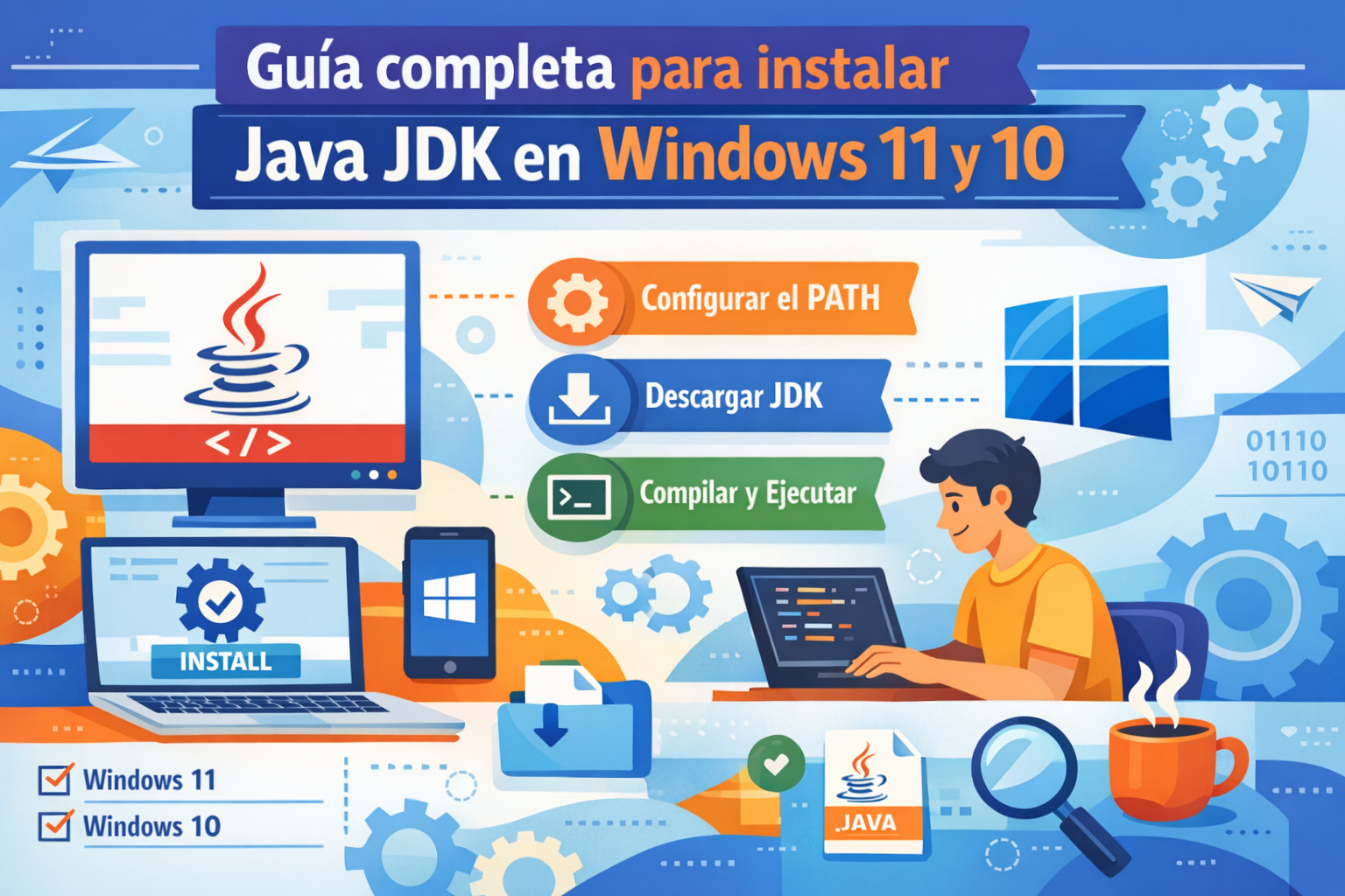 Guía completa para instalar Java JDK en Windows 11 y 10
